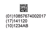 (Karton, etc.) GTIN A GTIN B GTIN C 9099999000017 9099999000024 9099999000031 UDI-Beispiel Beispiel eines UDI-konformen Labels 3.