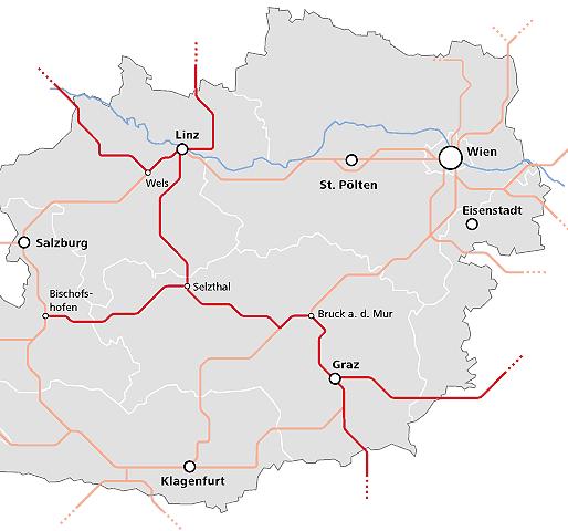 Pyhrn-Schober-Achse Internationale Verbindung Praha - Linz - Graz - Maribor Aktuell: strategische Evaluierung der Infrastrukturerfordernisse Linz Summerau Selektiv zweigleisiger Ausbau Linz Selzthal