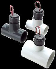 Modul mit Steck-T-Stücken Flow-Clik Schnittstellenpaneel mit 90 cm Leitungen für einfache Verkabelung mit dem Steuergerät (2 Adern an 24 VAC Klemmen des Steuergeräts und 2 Adern an Sensor und