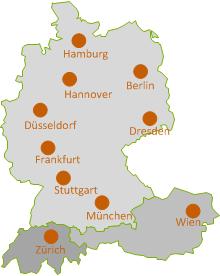 3 a. Locations Our trainings take place at various locations in the German-speaking countries.