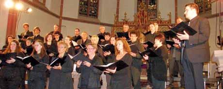 Der Chor Astrágalos in der Stadtkirche. Ein abwechslungsreiches Programm bot das Musicafé bei sieben Veranstaltungen im Robert-Gerwig-Gymnasium.