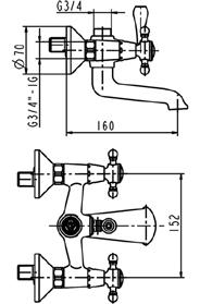 Chrom H3040AA 709,00 Edelmessing H3040A9 921,50 Chrom/Edelmessing H3040F2 744,50 Chrome H3040AA 709,00 Ultra Brass H3040A9 921,50 Chrome/Ultra Brass H3040F2 744,50 Mitigeur bain-douche mural avec