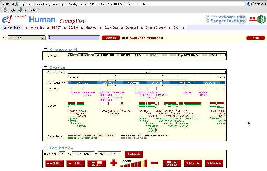 Genom-Browser 1 www.ensembl.