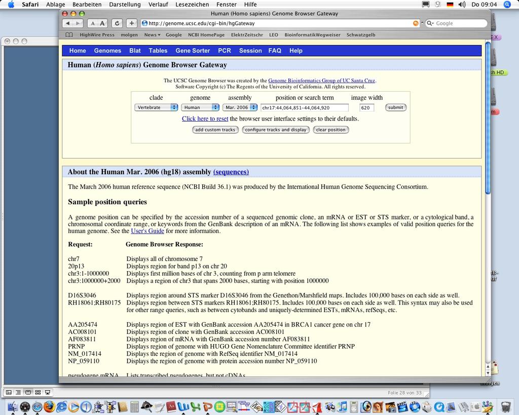 Genom-Browser 2 http://genome.ucsc.