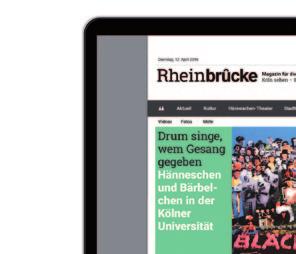 Rheinbrücke verbindet Das Redaktionskonzept Rheinbrücke verbindet Menschen, Geschichten, Ereignisse,