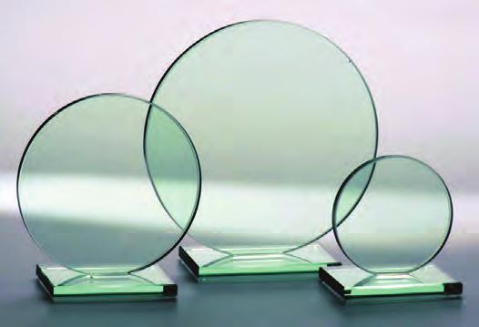 Glaspokal "Segel" Wellenschliff-Glastrophäe in 3 Größen 
