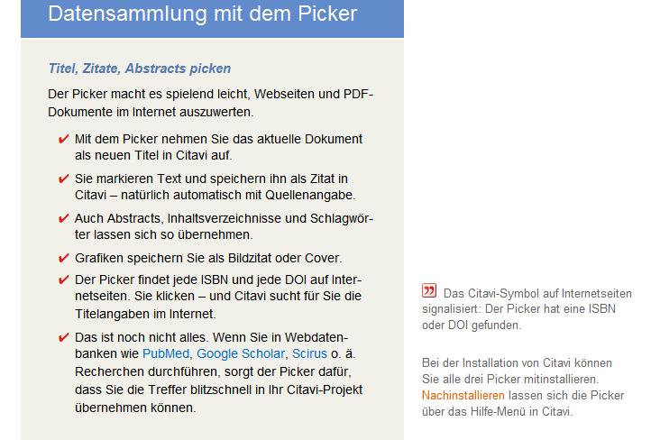 Der Citavi - Picker 09.11.