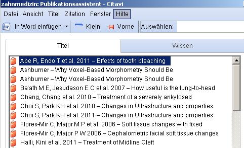 Der Export von Literaturlisten oder Citavi als