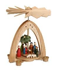 Christi Geburt - bunt, 28 cm Tischpyramide -