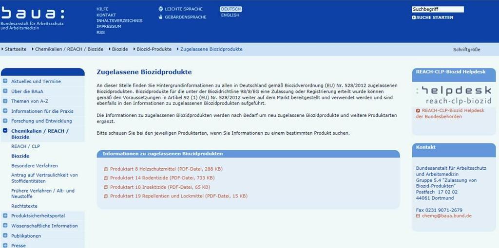 528/2012 2 ACHTUNG: Ist ein Biozidprodukt nicht im Zulassungsregister zu finden, bitte Rücksprache mit dem LVwA