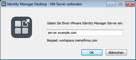 Verwenden von VMware Identity Manager Desktop 4 Klicken Sie erneut auf das -Symbol und wählen Sie Anmelden aus. Wenn auf Ihrem Server Kerberos konfiguriert wurde, werden Sie automatisch angemeldet.