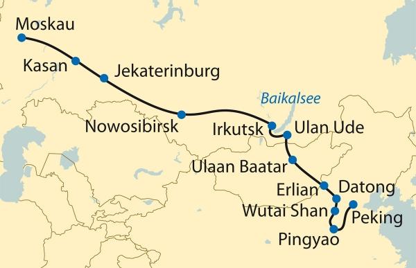 Zugreise Russland Russland Zarengold-Sonderzugreise: Von Peking durch das alte China nach Moskau 21-tägige Transsib-Bahnreise im Sonderzug von Peking durch das alte China nach Moskau Reiseübersicht