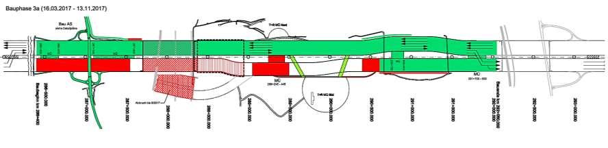 5. Hauptbauphase 2: Richtungsfahrbahn Nürnberg; Bauphasenplan (März Nov.