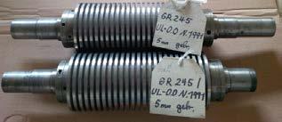 Ersatzteile, - obere und untere Scheibenzylinder UL-0,0 N, 1991 - Messerwalze 10131101 Band granulator Sagitta type: GR 250 UC band width: max. 235 mm band thickness: ca.