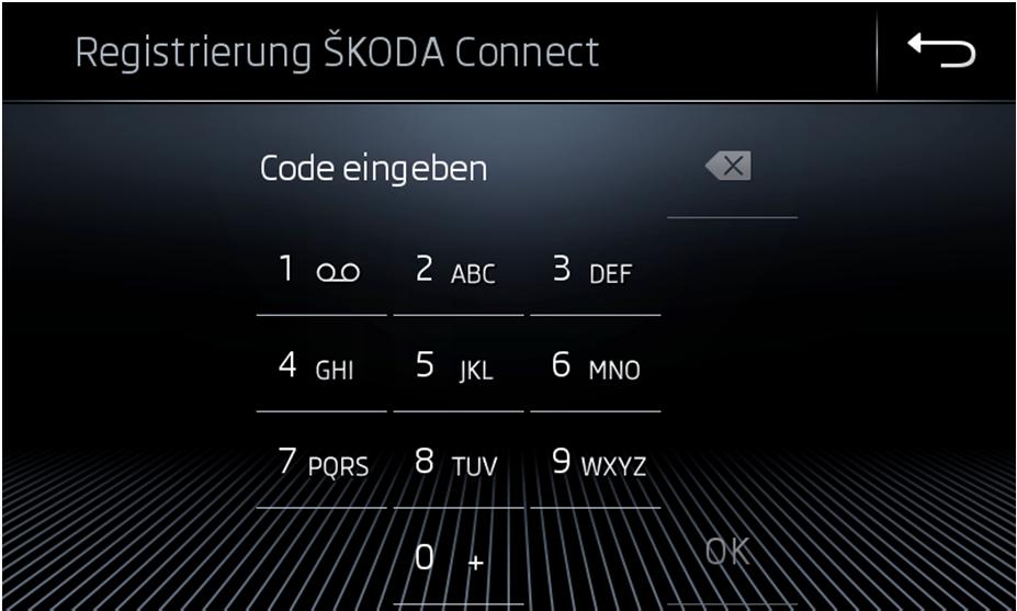 wählen Sie die Option ŠKODA Connect