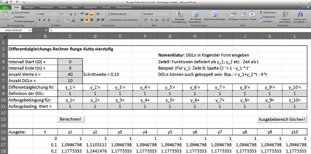 Hilfsmittel selbst programmieren - Der universelle Runge-Kutta-Rechner Mit einfachen Werkzeugen wie der Tabellenkalkulation Excel lassen sich - mit etwas Programmierkenntnis - auch leicht eigene