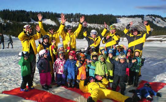 Gute Stimmung beim Bambinikurs BAMBINIS Ansonsten beteiligte sich unser Ski- und Snowboardlehrteam über das gesamte Jahr an diversen Vereinsveranstaltungen und natürlich auch an dem Reparatur- und