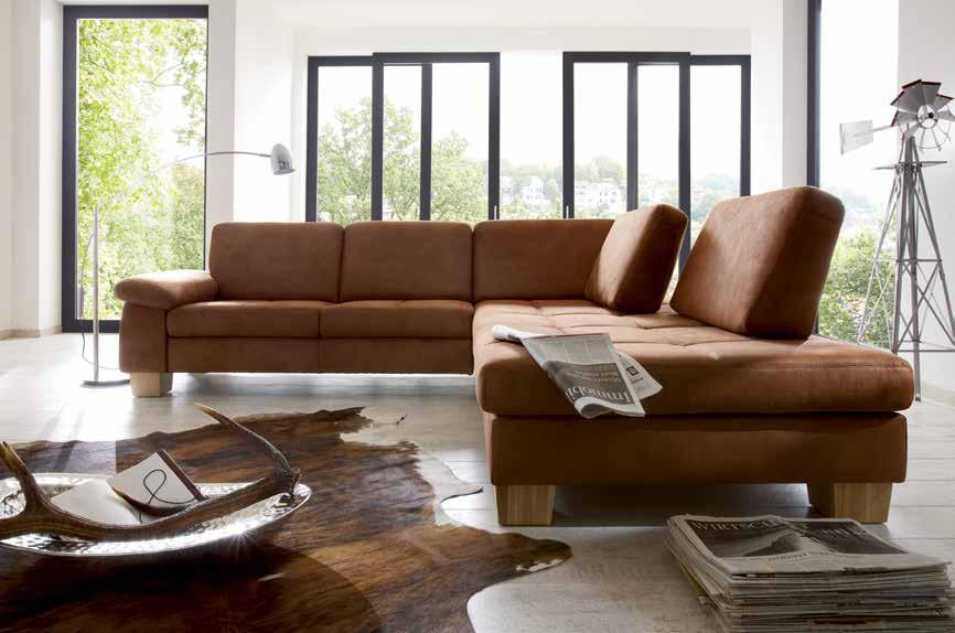 Sofa 2,5-sitzig Large BHT: 229 x 86 x 87 cm: 1.399.- System-Polstergruppe verstellbaren n und Sitzsteppung.