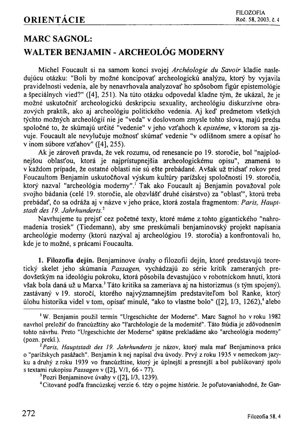 ORIENTÁCIE FILOZOFIA Roč. 58, 2003,i.