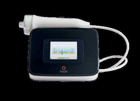 Technische Daten NIOX VERO Messbereich 5 300 ppb Exhalationsdauer 10 Sekunden (bevorzugter Modus) 6 Sekunden (nur für Kinder < 10 Jahren, die die Exhalation keine 10 Sekunden halten können) Dauer der