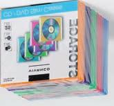 CD-ORGANISER Für CD CD/DVD Slim Case, 25er Pack, 5 Farben - Bruchsicheres Material, schützt die CD/DVD vor