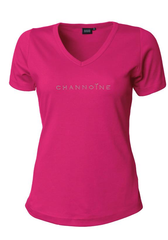 Damen T-Shirt / V-Ausschnitt Kurzärmliges Interlook-T-Shirt mit V-Ausschnitt. Weiche Antipilling Qualität. Leicht figurbetont.