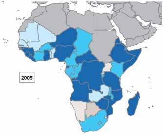Prozentsatz der HIV + Menschen in Afrika, die HIV Therapie benötigen