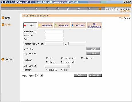 Im Bildschirm Empfangene kann ein Anwender nur MDBs sehen und bearbeiten, die explizit an die Org.-Einheit geschickt wurden, zu denen der Anwender gehört.