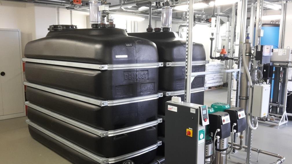 000 Liter Vorlagebehälter (VE Wasser) zur Redundanz