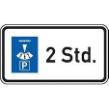 Zeichen 314 mit Zusatzzeichen 1040-32 StVO Parken mit Parkscheibe weißt auf eine Parkraumbewirtschaftung hin ( 13 StVO).