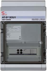 Leitungseinführung von unten AT-S + SOU1 Typenschild Sichtfenster Stromkreis- Beschriftungsfeld