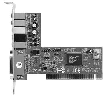SC002 Sweex 5.1 PCI Sound Card Einleitung Zuerst herzlichen Dank dafür, dass Sie sich für diese Sweex 5.1 Sound Card entschieden haben.
