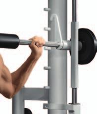 Training Trainingsstange in 16 Stufen höhenverstellbar mit Gegengewicht zur Minimierung des Eigengewichts der Trainingsstange von 19 kg auf 5 kg mit beidseitiger Gewichtsablage für