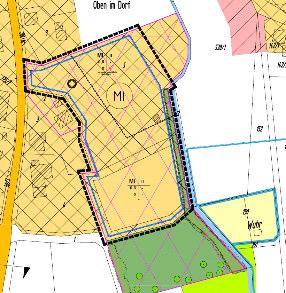 0,25 ha vom Bereich Wiesenfleckenäcker kompensiert. Weitere 0,5 ha sollen von hier aus in den Ortskernbereich als Abrundung oberhalb der Kapelle verschoben werden.