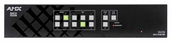 Facility Systeme Media Control / Präsentations Switcher Switch Funktion Kombinierter Quellenumschalter für 4 auf 2 VGA, 6 auf 2 S-Video bzw. FBAS und 10 auf 2 Stereo Audio Signale.