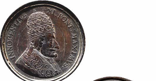 1705 1711 15 Beprägte Dose mit neun Auswurfmünzen o.j.