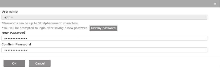 9. Geben Sie das neue Administrator-Passwort in die Felder Neues Passwort und Passwort bestätigen ein und klicken sie dann auf OK, um die neuen Passworteinstellungen zu speichern.