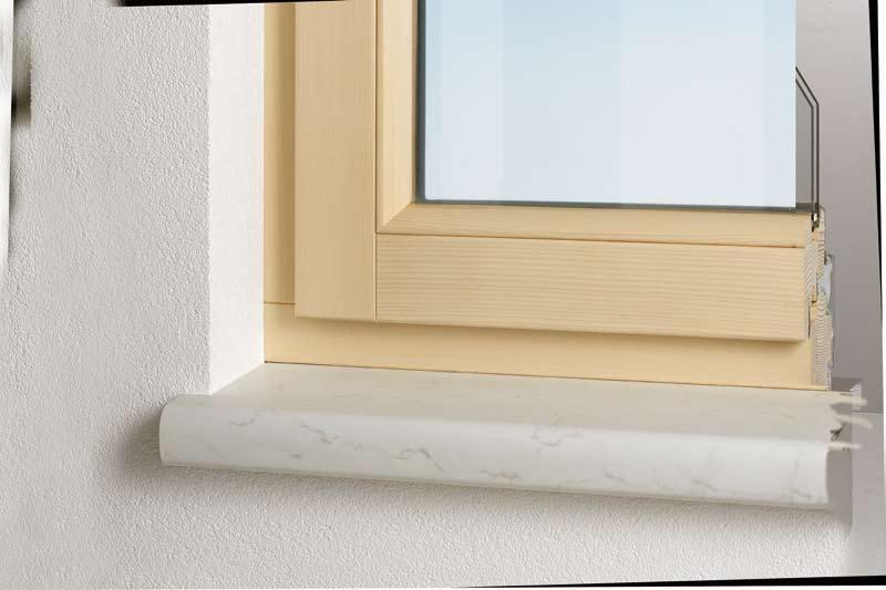 Innenfensterbänke helolit Fenorm Innenfensterbänke helolit haben einen stabilen Kern aus hochfeuchtfesten, widerstandsfähig verleimten Spanplatten.