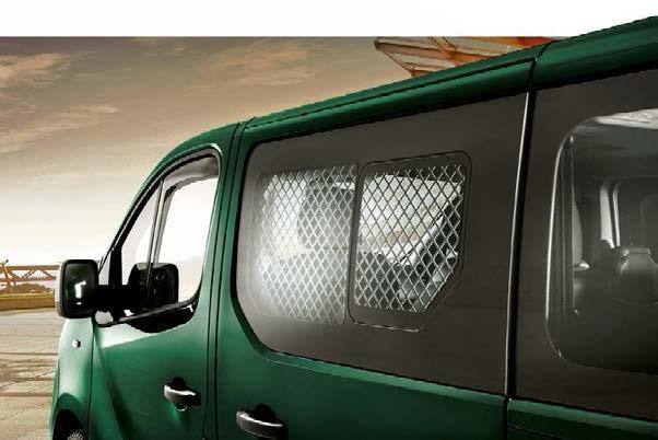 FENSTER-SCHUTZGITTER Die Fenster-Schutzgitter wurden designt, um die Waren, die Sie transportieren, zu schützen und trotzdem den Durchblick zu behalten.