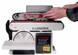 P80 150 LOGOSOL Bandschleifer Das Logosol Schleifgerät schleift alle Logosol-Bänder die auf Seite 35 zu finden sind ganz automatisch.