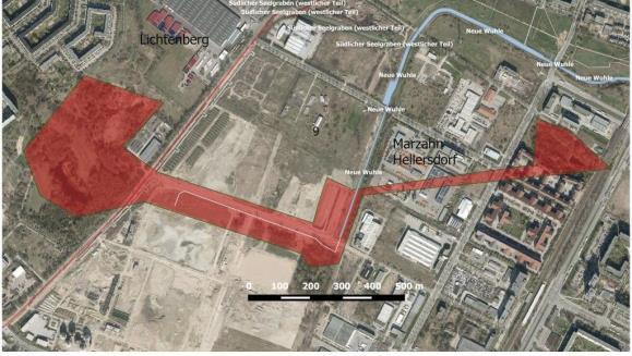 17 Marzahn-Hellersdorf UG-NWuhle_KW Gewässer: Abschnitte Neue Wuhle, Alte