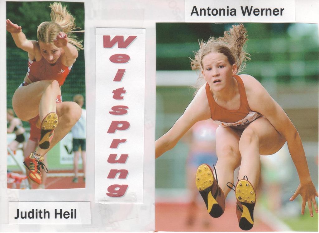 2004 Fliedens Leichtathletinnen sahnen ab Antonia Werner, WJB, springt 5,55 m weit und wird 2. bei den Hess. Hallenmeisterschaften.