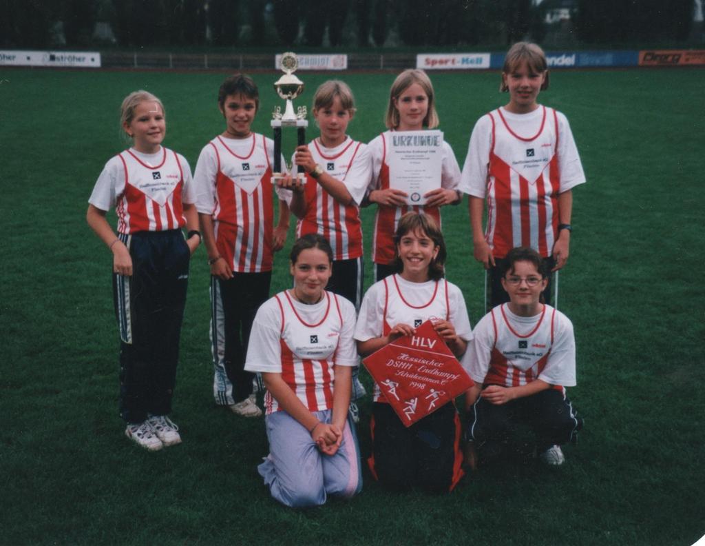 Hessisches DSMM Sieger-Team 1998 in Dillenburg C-Schülerinnen h.v.