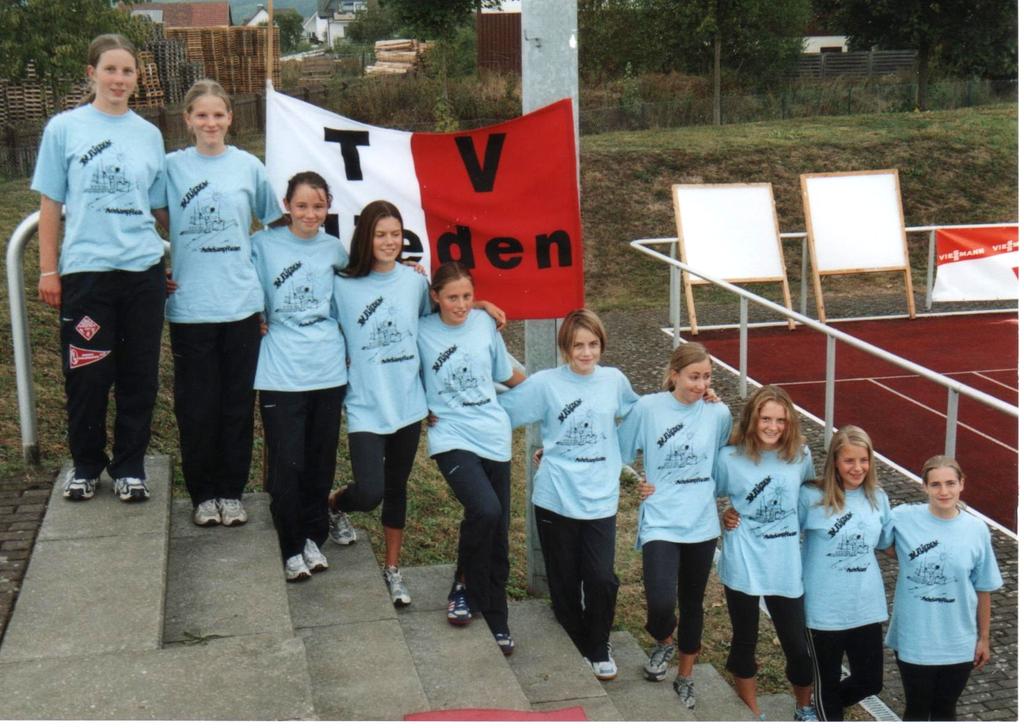 Hessenmeister A-Schülerinnen 2003 in Allendorf/Eder von oben Christina Reichenauer, Antonia Werner, Mandy Larbig,