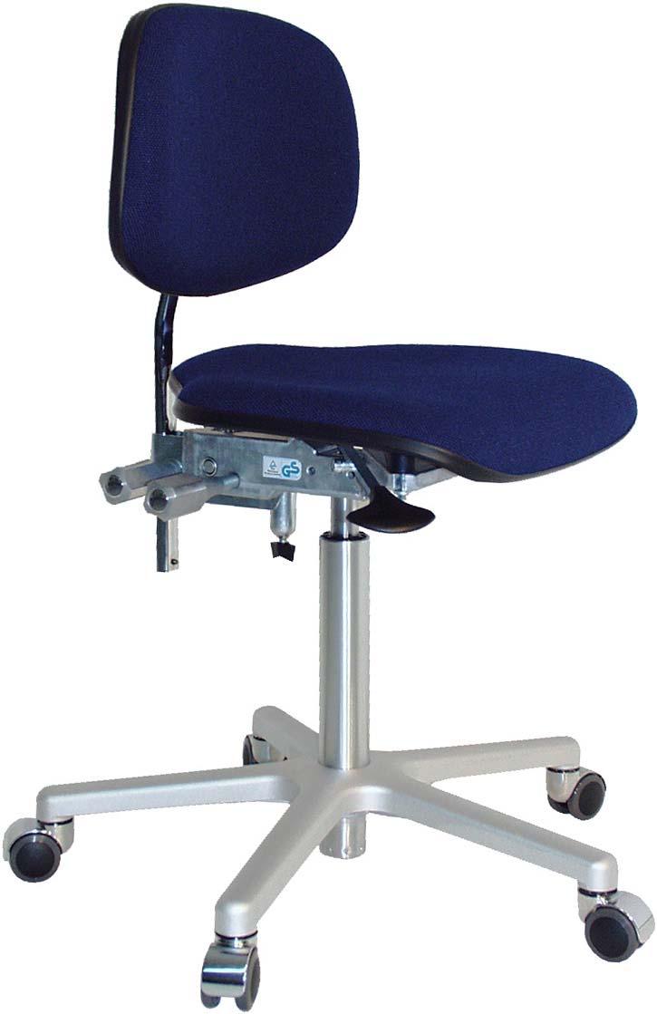 Funktionen der Perfekt - Arbeitsdrehstühle Pendelnd gelagerte Rückenlehne Permanentkontakt Sitzflächenneigung