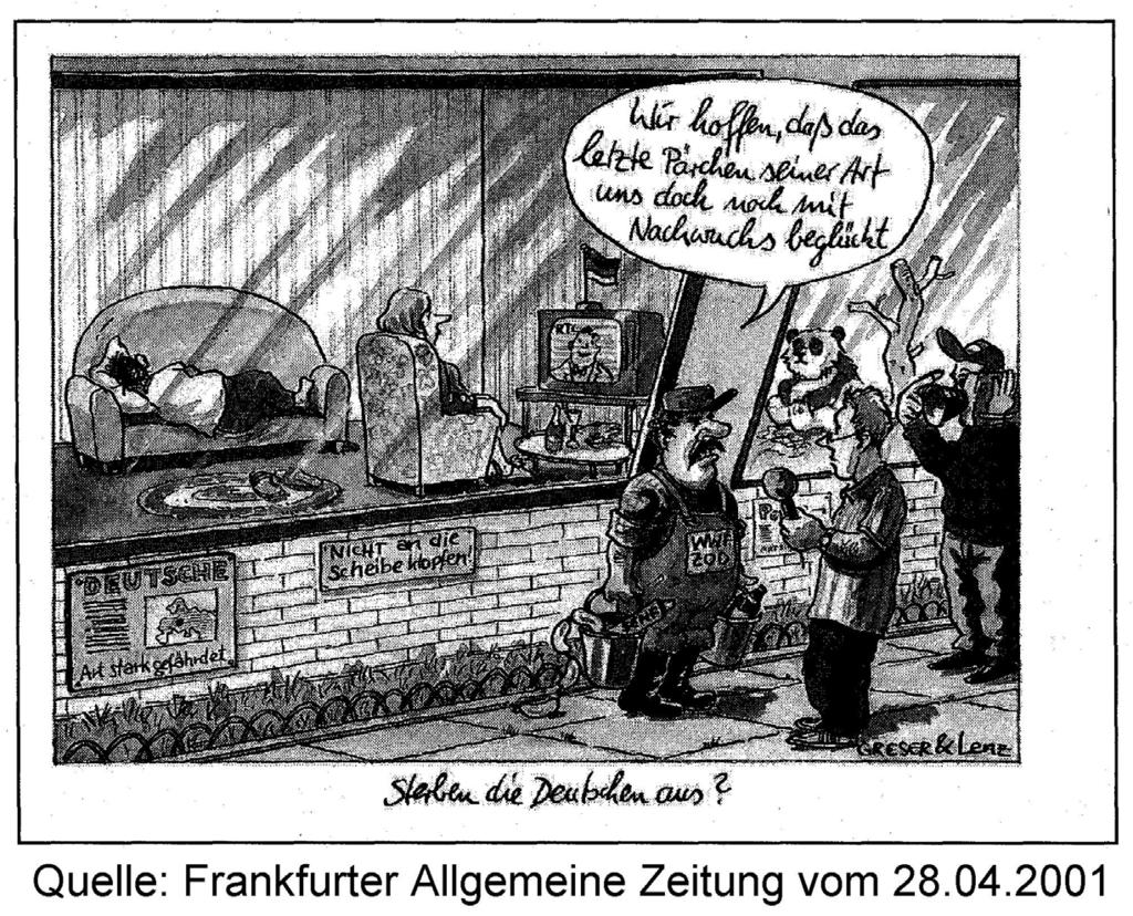 Demographische Entwicklung in Deutschland (11) Abb 03.11: Karikatur Sterben die Deutschen aus?