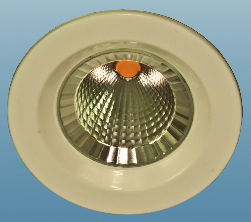 LED-Leuchte mit COB-LED / Vero 18 Starre LED-Einbauleuchte, SERIE 50 Gehäuse mit weißem Außenring. Andere Farben auf Anfrage Idealer Ersatz für Einbauleuchten mit Kompaktleuchtstofflampen.