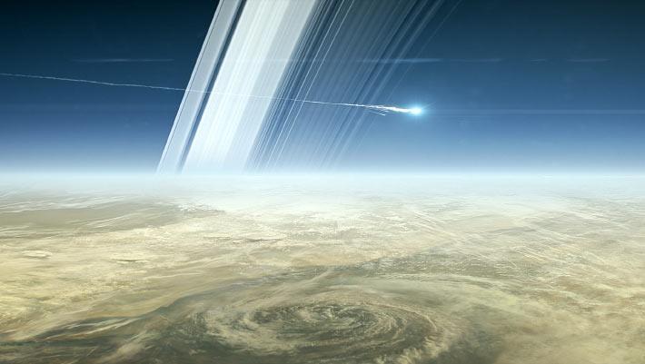 Cassini taucht am 15.9.