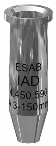 Acetylen Die IAD 300L ermöglicht eine höhere Schneidgeschwindigkeit und ist mit einem Expansionsschneidkanal für Drücke zwischen 6,5 und 8,5 bar