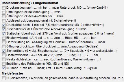 8. Prüfarten 8. 4 Lungenautomaten* (Normal- und Überdruck bei älteren Datenbanken nicht getrennt) 1.1 1.2 1.3 1.4 1.5 1.6 1.7 1.8 1.9 1.10 1.11 1.12 1.13 1.14 1.15 2.1 2.2 Nr. Erläuterung 1.